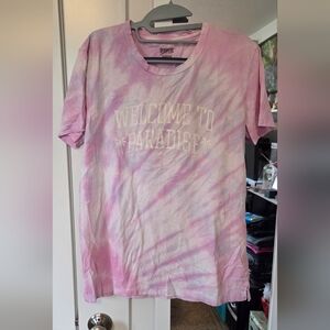 PINK Victoria's Secret Tie-Dye Tee - Pink and Purple